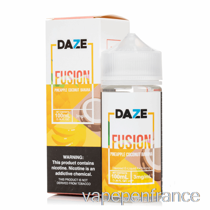 Ananas Noix De Coco Banane - 7 Daze Fusion - 100 Ml 3 Mg Stylo Vape